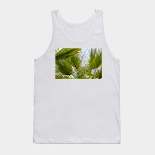 Palm leaves against blue sky Tank Top